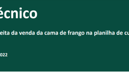 INCLUSÃO DA RECEITA DA VENDA DA CAMA DE FRANGO NA PLANILHA DE CUSTEIO DAS INTEGRADORAS