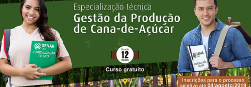 Senar Goiás lança Especialização Técnica em Gestão de Cana-de-Açúcar