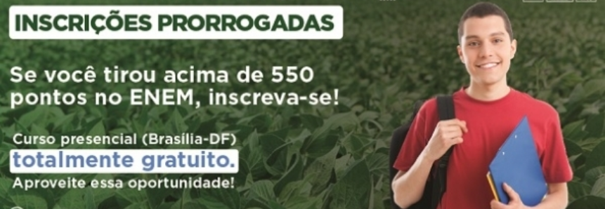 Faculdade CNA prorroga as inscrições da seleção para a graduação em Gestão do Agronegócio