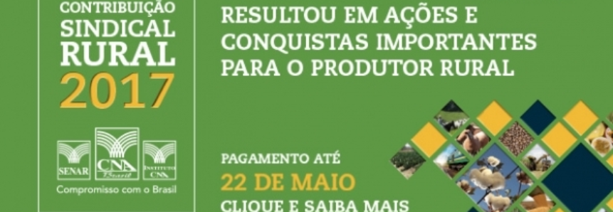 Prazo para pagamento da Contribuição Sindical termina segunda-feira