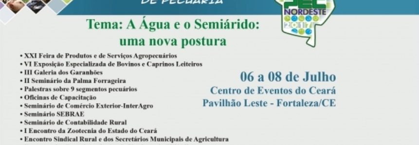 PECNORDESTE 2017 terá como tema central "A Água e o Semiárido: uma nova postura"