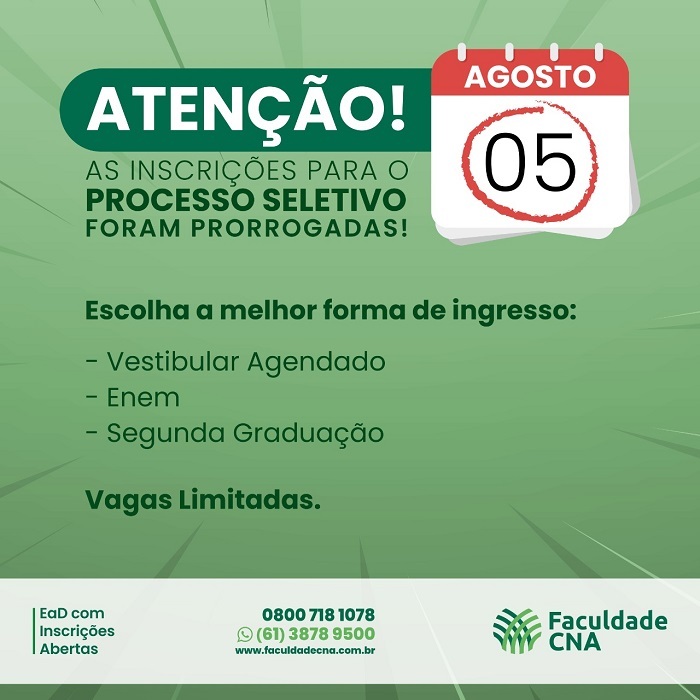 Faculdade cna vestibular