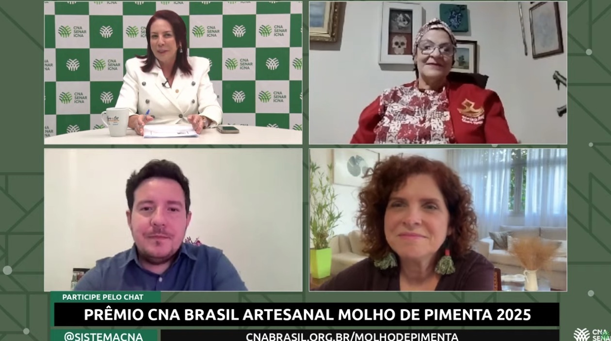 CNA realiza live sobre o prêmio brasil artesanal de molho de pimenta