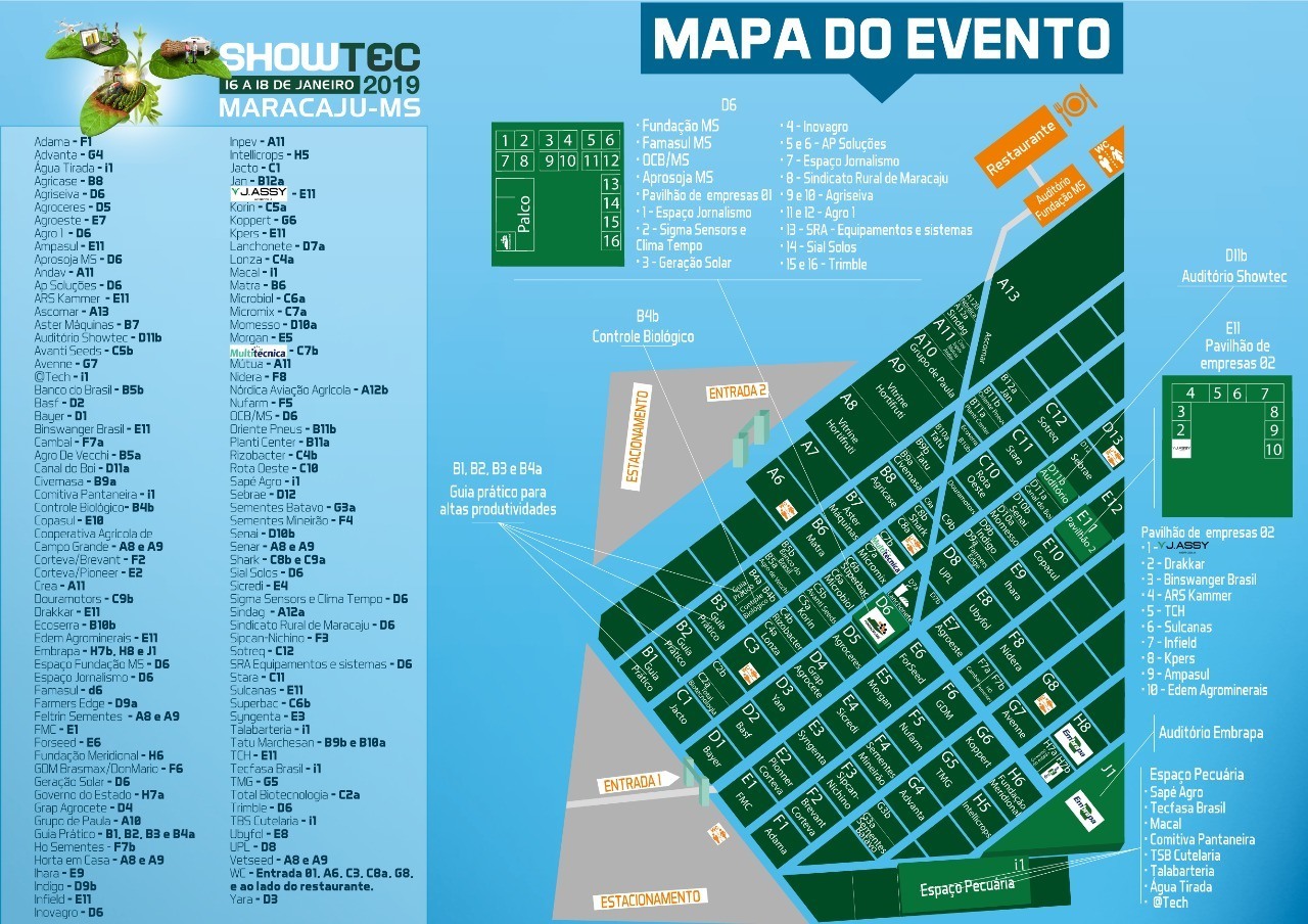 Mapa do evenro